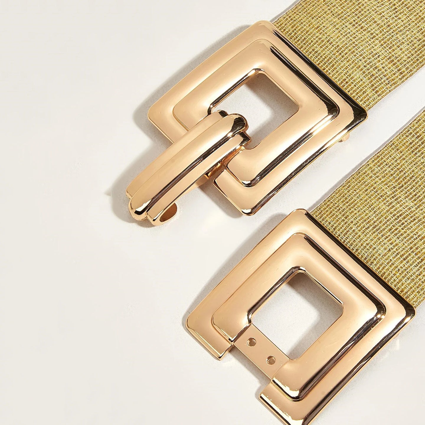 Geometric Hollow Out Metal Buckle Stretch Girdle
