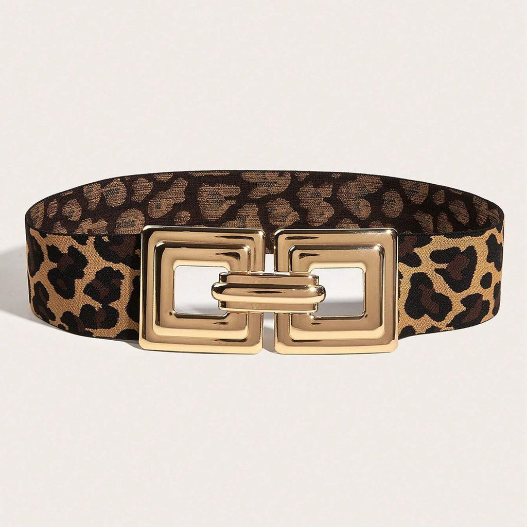 Geometric Hollow Out Metal Buckle Stretch Girdle
