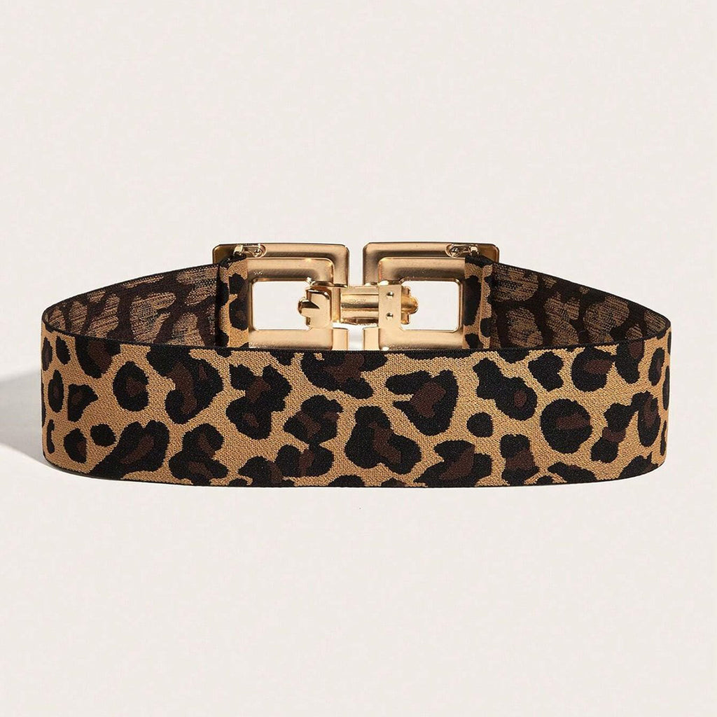 Geometric Hollow Out Metal Buckle Stretch Girdle