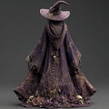Women's Halloween Spiderweb Skull Floral Witch Hooded Cape