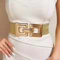Geometric Hollow Out Metal Buckle Stretch Girdle