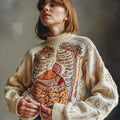 Classic Halloween Anatomy Art Chunky Knitted Sweater