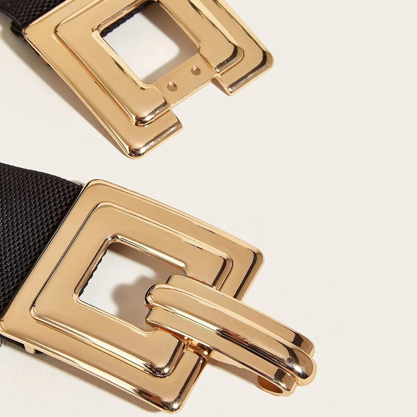 Geometric Hollow Out Metal Buckle Stretch Girdle