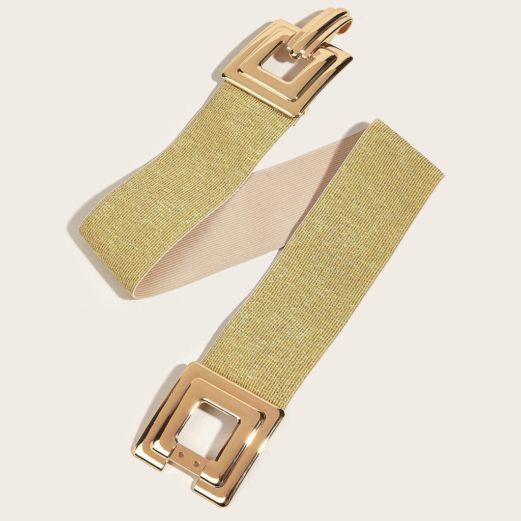 Geometric Hollow Out Metal Buckle Stretch Girdle