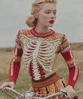 Vintage Halloween Anatomy Art Chunky Knitted Sweater